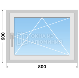 Теплое окно с монтажом алюминиевое Шуко AL-1014