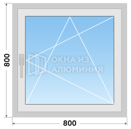 Откидное окно под ключ из алюминия AL-612